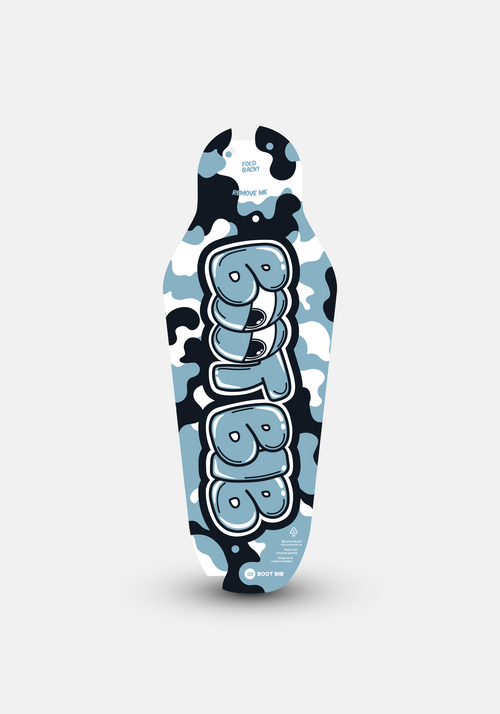 BootBib Junior – Camo Blue
